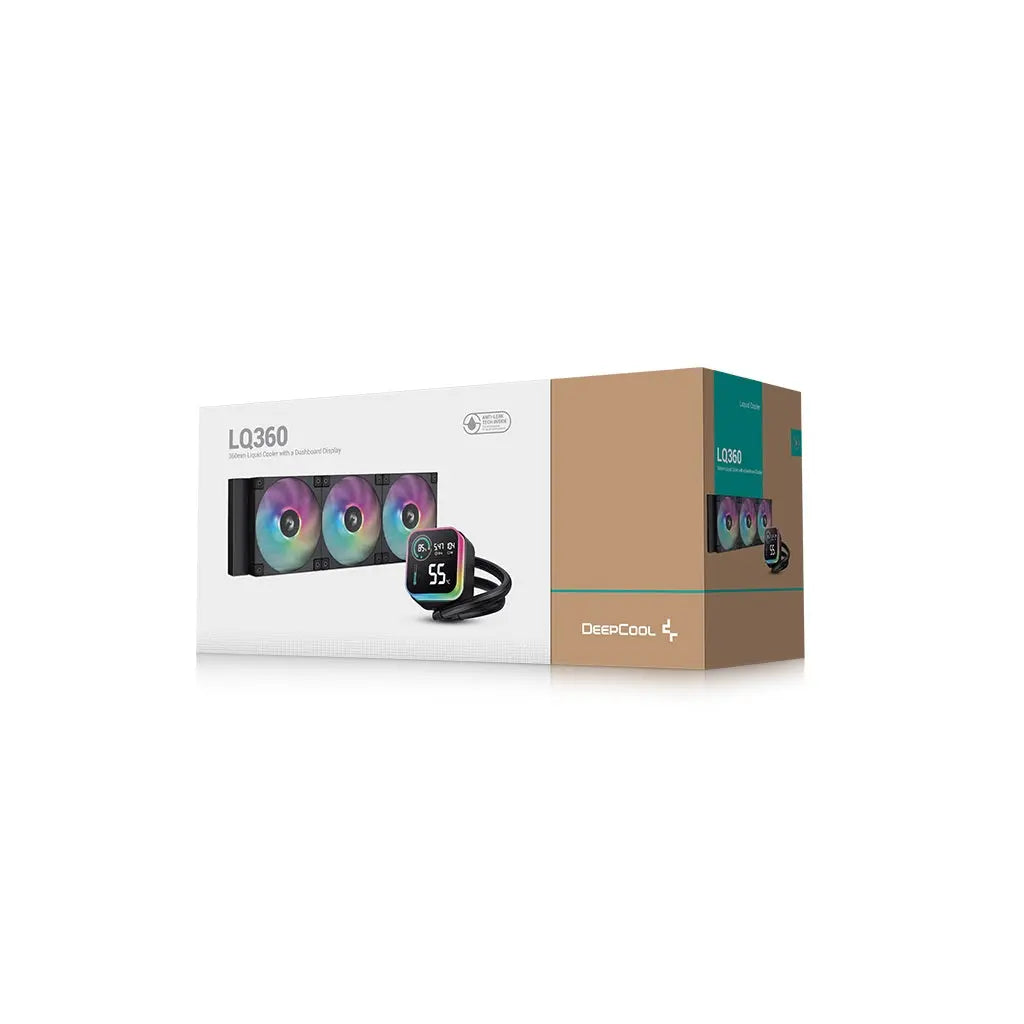 DeepCool LQ360 ARGB 360mm All in One Anti-Leak CPU Liquid Cooler
