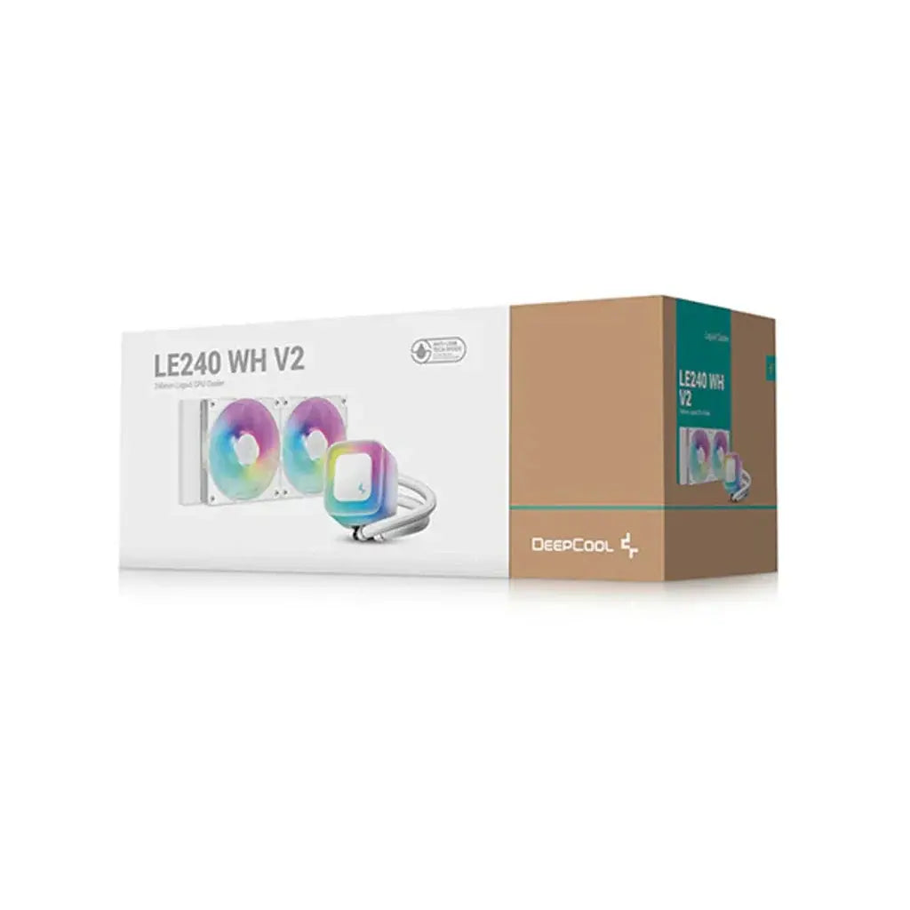 DeepCool LE240 V2 240mm A-RGB AIO CPU Liquid Cooler-White