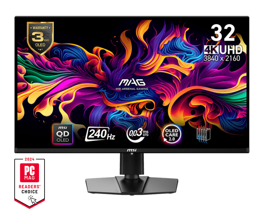 MSI MAG 321UPX QD-OLED 32" 240Mz 4K 0.3ms Gaming Monitor