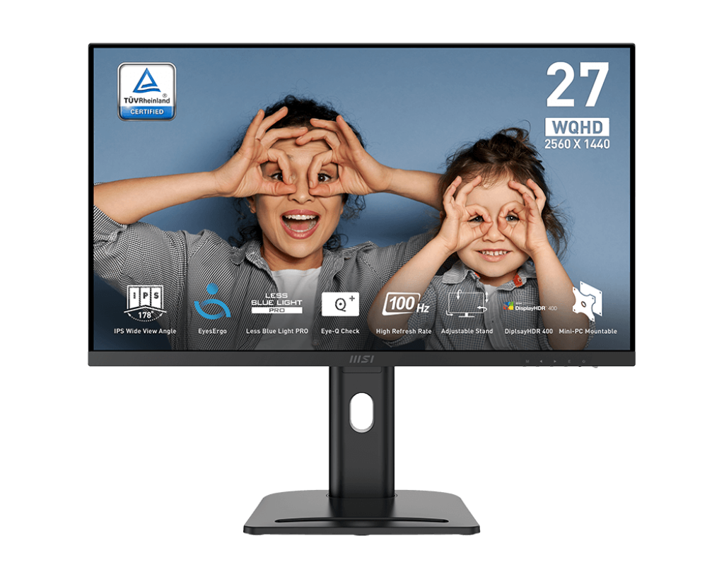 MSI PRO MP273QP E2 27" WQHD 100Hz 1ms Built-in-Speakers IPS Business Monitor