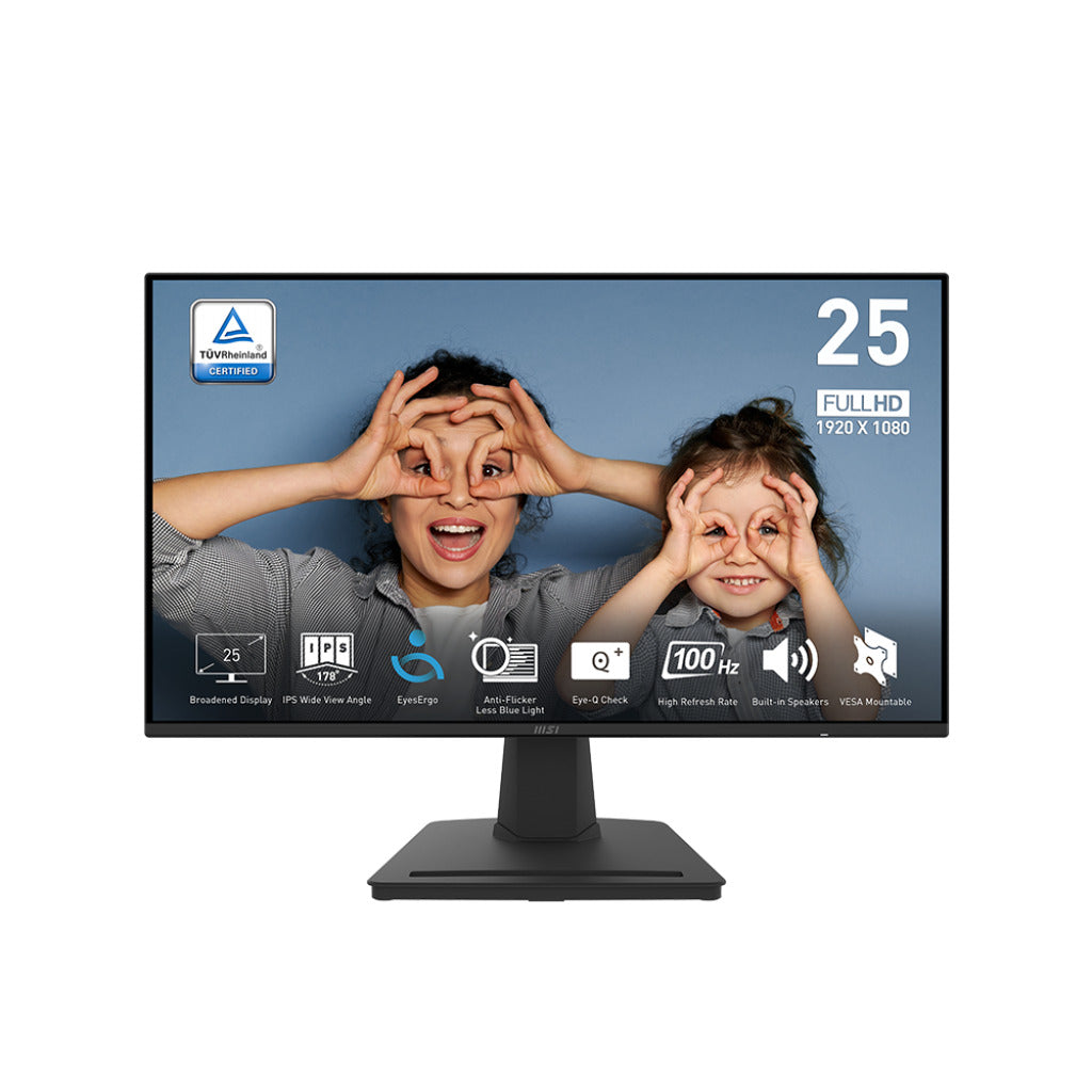 MSI PRO MP252 25" FHD 100Hz 1ms Built-in-Speaker Business IPS Monitor