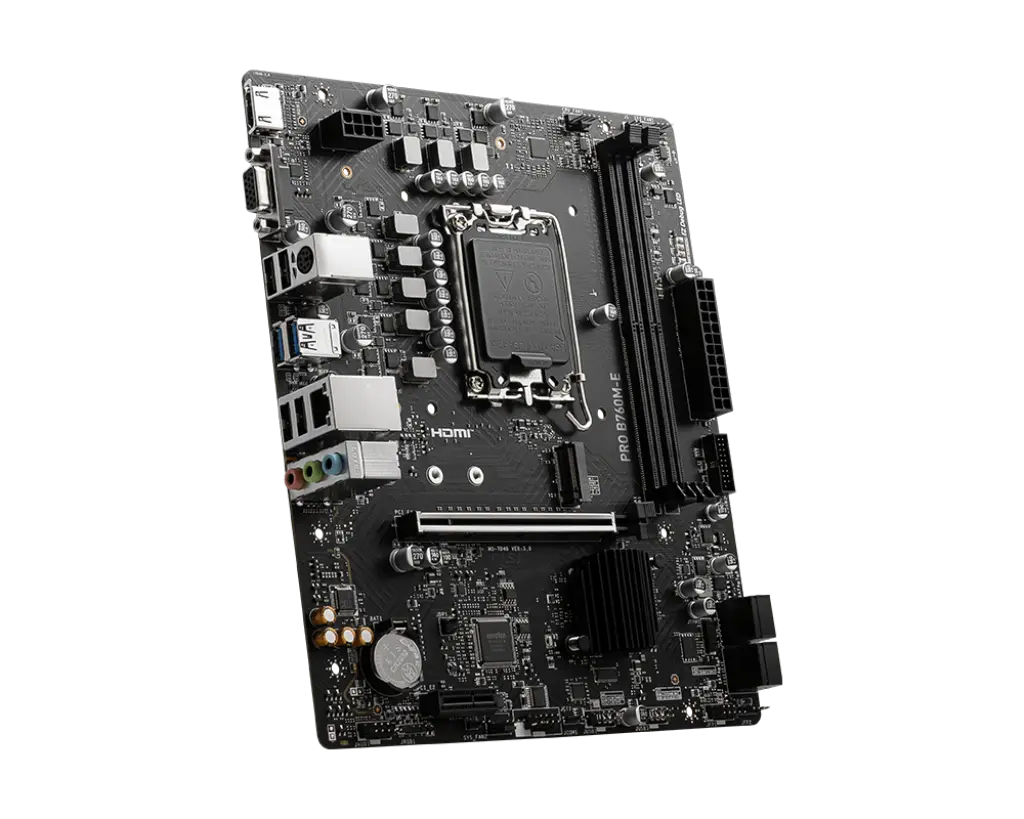 MSI PRO B760M-E DDR5 Intel B760 LGA 1700 Socket Micro-ATX Motherboard