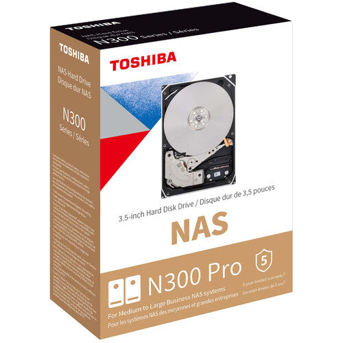 Toshiba N300 Pro 18TB 3.5" SATA 6Gb/s 7200RPM NAS Internal Hard Disk Drive
