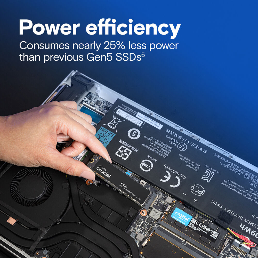 Crucial P510 2TB PCIe Gen5 x4 NVMe M.2 Internal Solid State Drive
