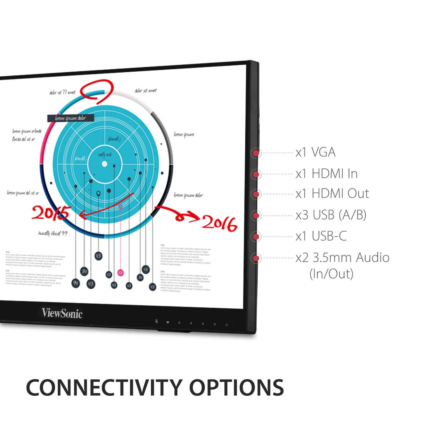 ViewSonic ID2456 24 Inch Touch Display Monitor with MPP 2.0 Active Stylus Pen