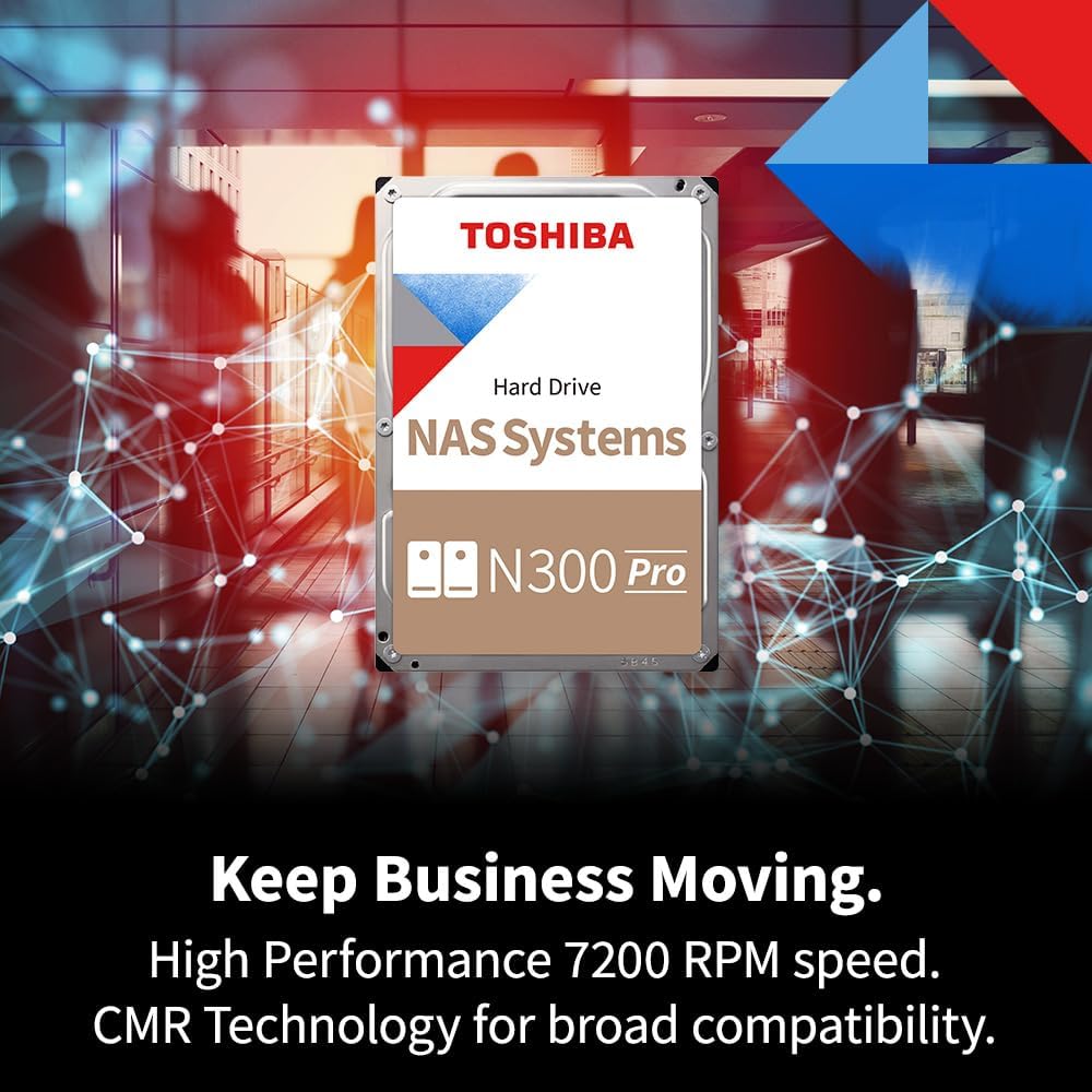 Toshiba N300 Pro 18TB 3.5" SATA 6Gb/s 7200RPM NAS Internal Hard Disk Drive