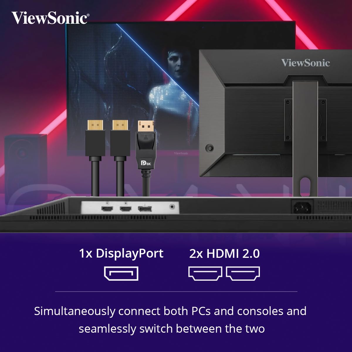 ViewSonic VX2758A-2K-PRO-2 27" 170Hz 2K QHD HDR10 IPS Panel Gaming Monitor
