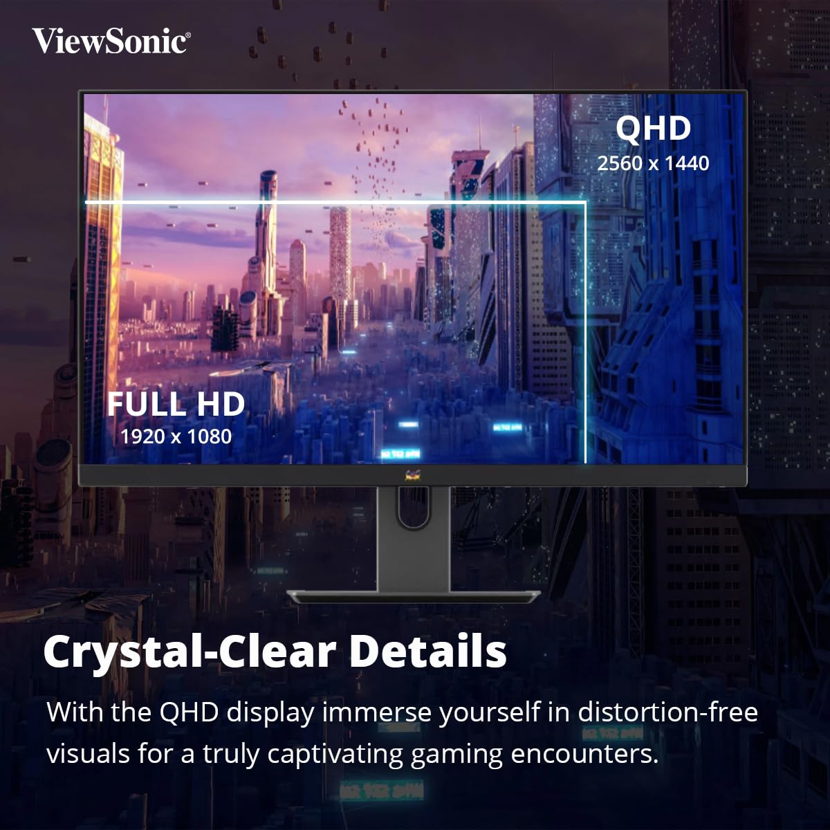 ViewSonic VX2758A-2K-PRO-2 27" 170Hz 2K QHD HDR10 IPS Panel Gaming Monitor