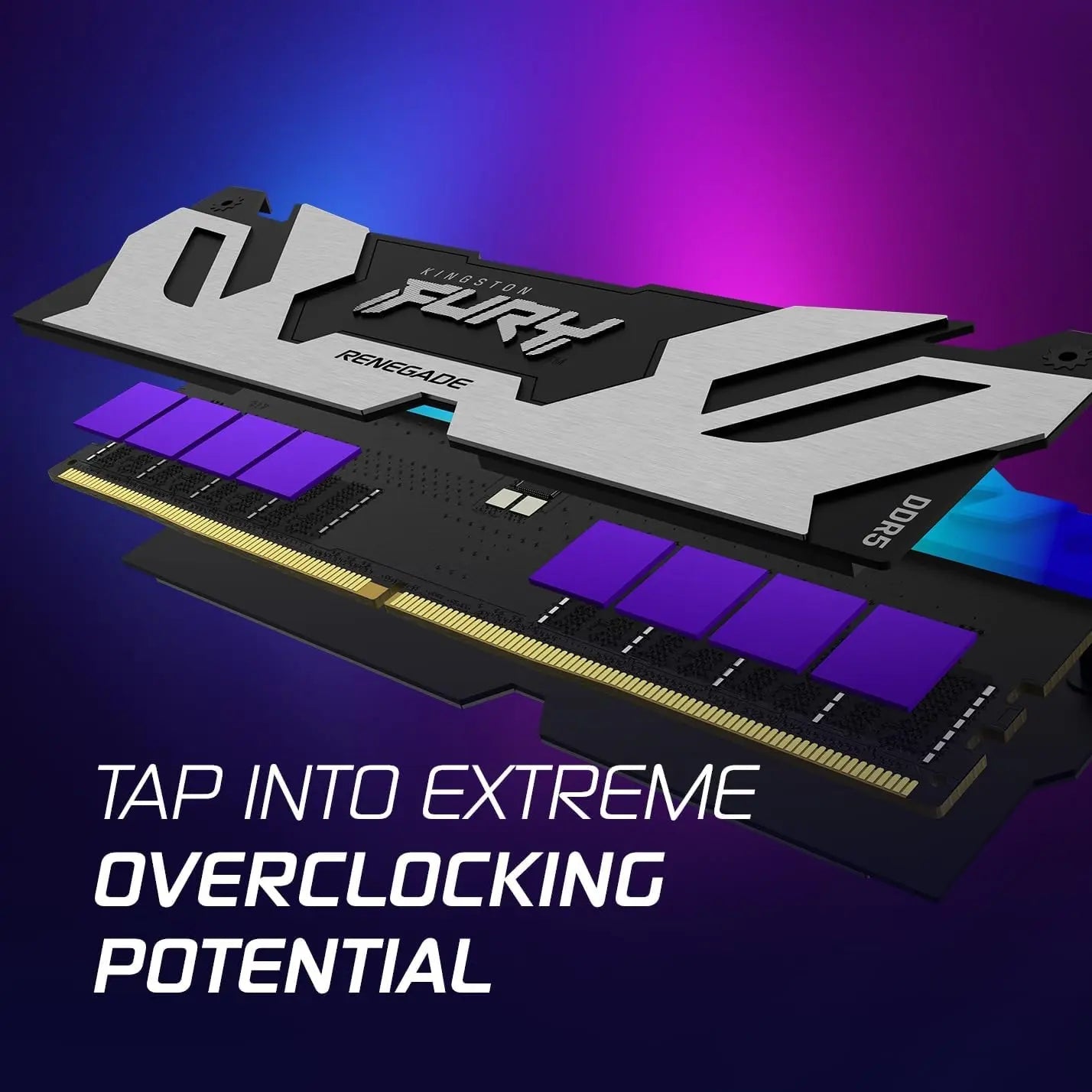 Kingston Fury Renegade RGB 16GB DDR5 7200MHz CL38 DIMM Desktop Gaming Memory - White
