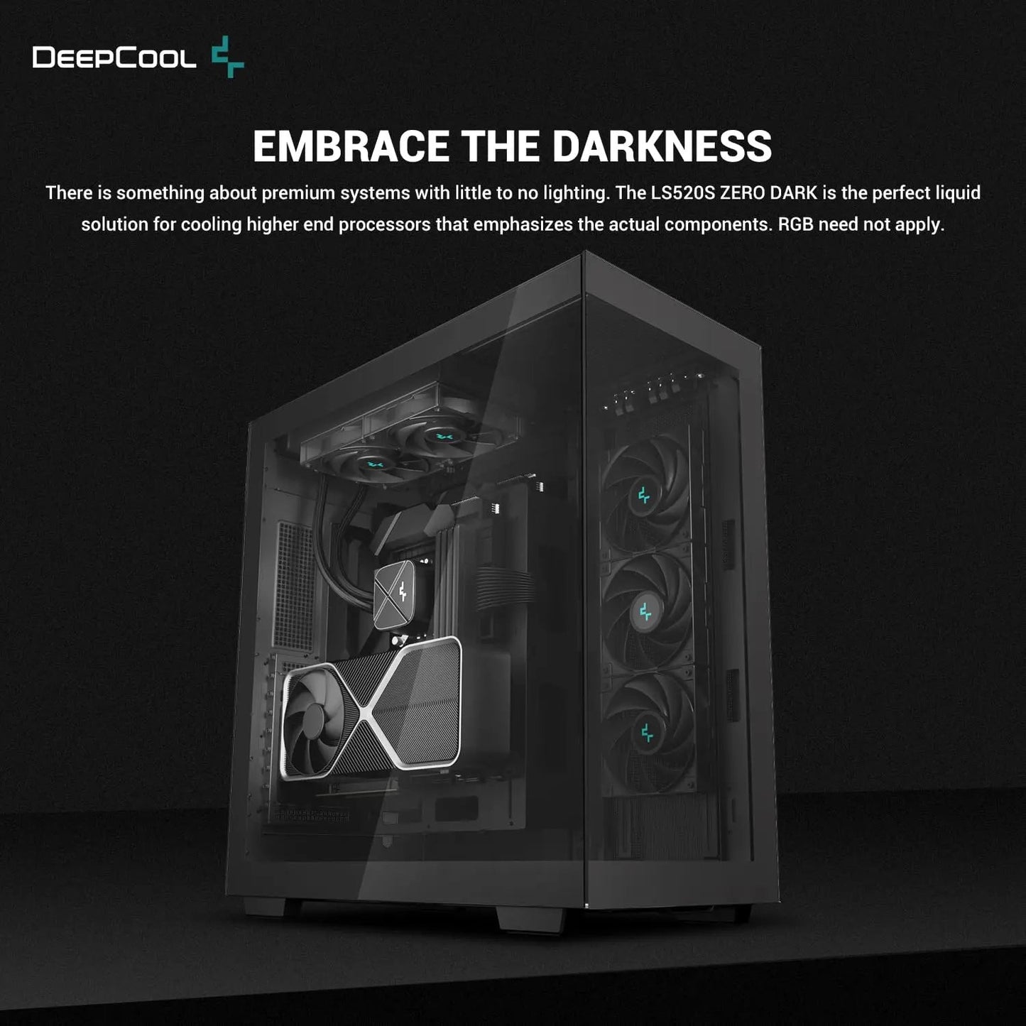 Deepcool LS520S Zero Dark BK 240mm All in one CPU Liquid Cooler - Black