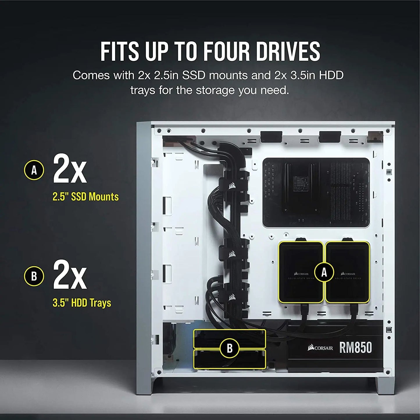 Corsair 4000D AIRFLOW ATX Mid-Tower RGB Cabinet with Tempered Glass and USB-C