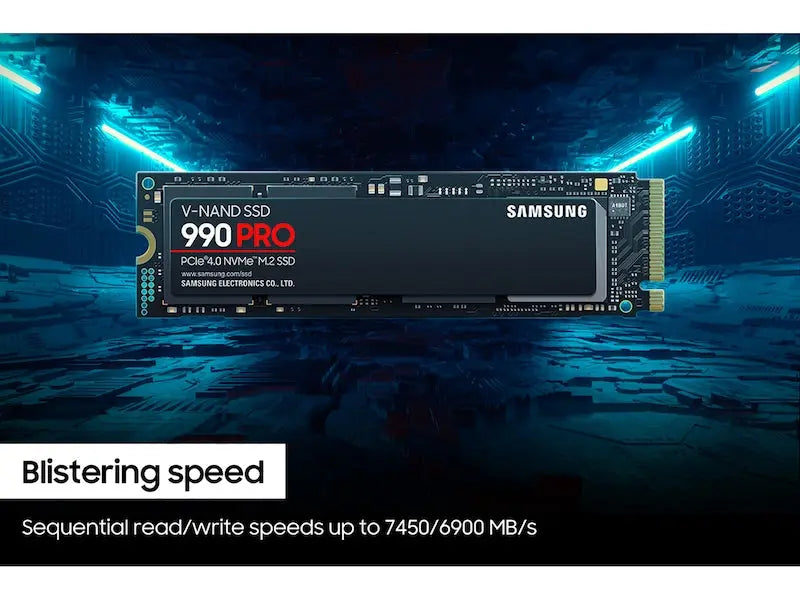 Samsung 990 PRO 2TB M.2 NVMe PCIe 4.0 V-NAND Internal Gaming SSD