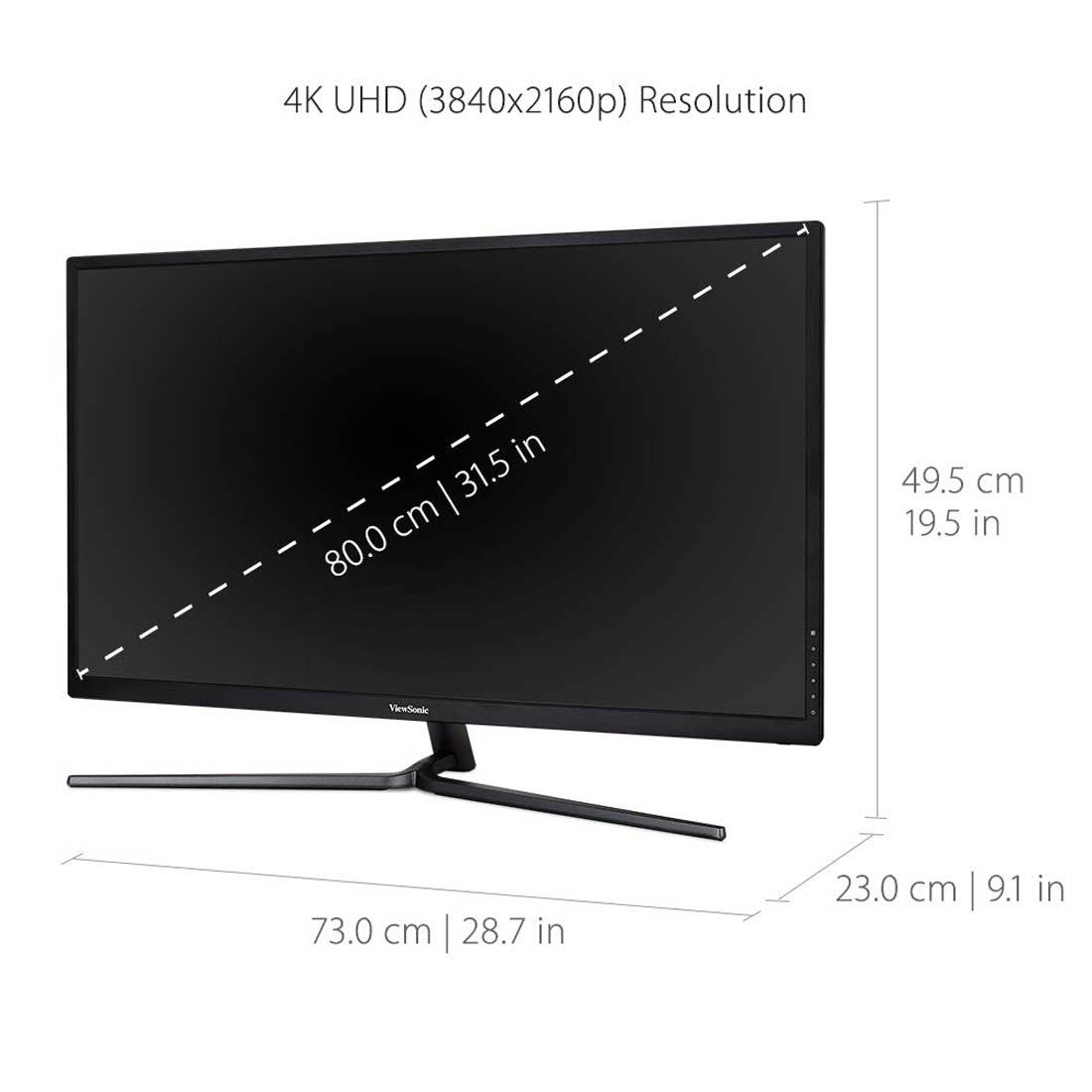 ViewSonic VX3211-4K 32-inch 4K UHD VA Monitor with Integrated Speakers and AMD FreeSync