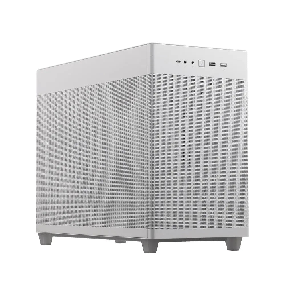ASUS Prime AP201 Micro-ATX White Cabinet with Pre-installed 120mm Fan and USB Type-C