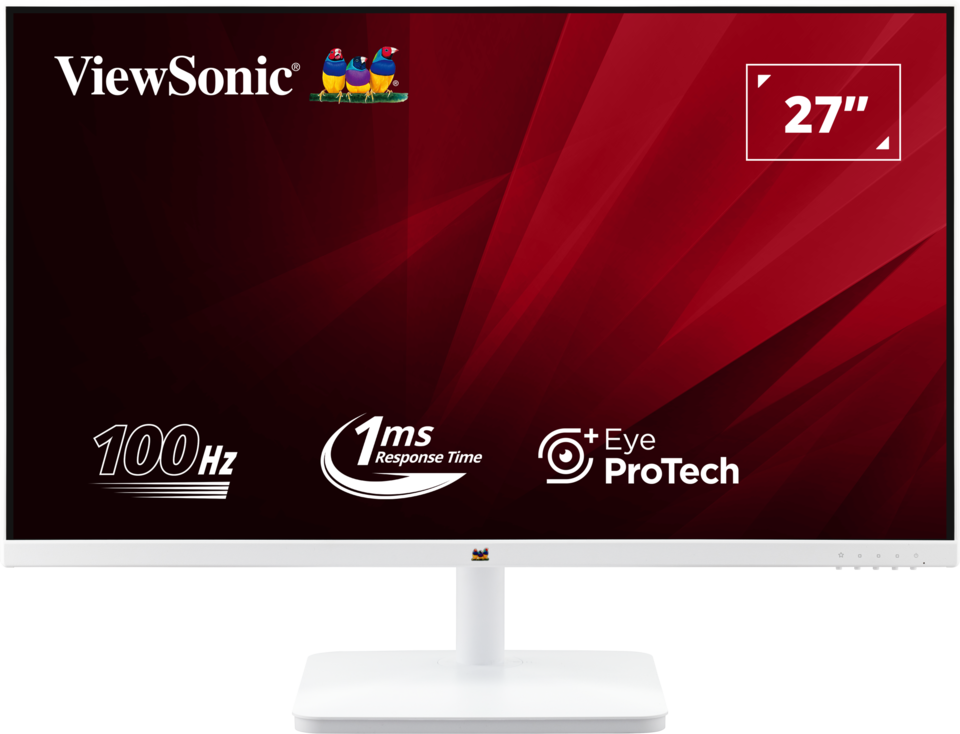 ViewSonic White Monitor VA2732-MH-W 27” 1080p FHD 100Hz IPS Panel with Dual Speakers