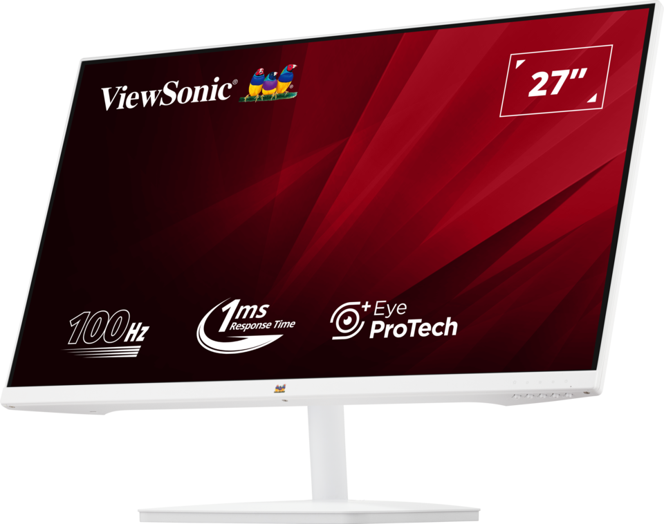 ViewSonic White Monitor VA2732-MH-W 27” 1080p FHD 100Hz IPS Panel with Dual Speakers
