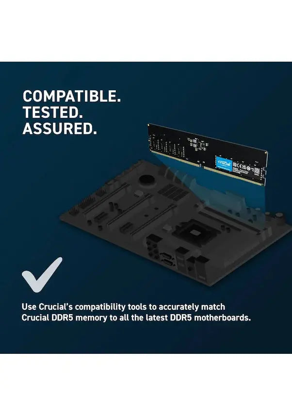 Crucial RAM 8GB DDR5 4800 MHz UDIMM Desktop Memory