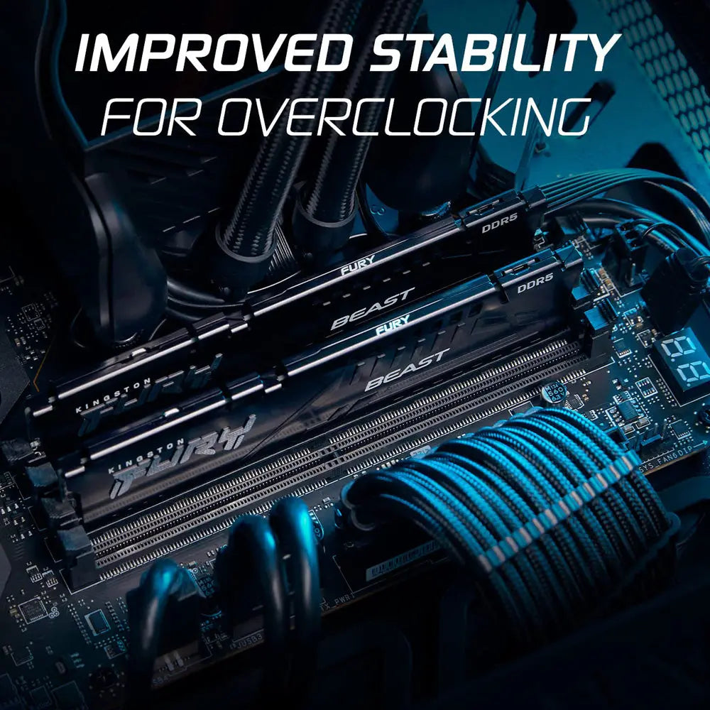 Kingston Fury Beast 32GB DDR5 RAM 5600MHz CL40 Gaming Desktop Memory