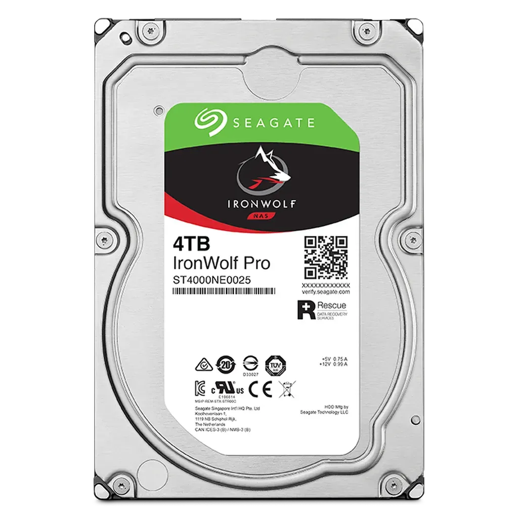 Seagate IronWolf Pro 4TB 3.5" 7200RPM SATA 6Gb/s NAS Internal Hard Disk Drive