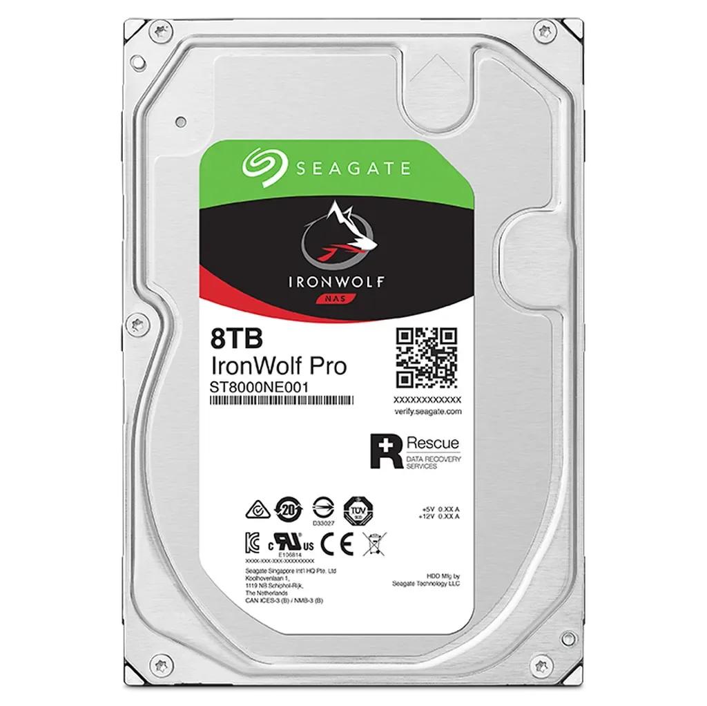 Seagate IronWolf Pro 8TB 3.5" 7200 RPM Enterprise NAS Internal Hard Disk Drive