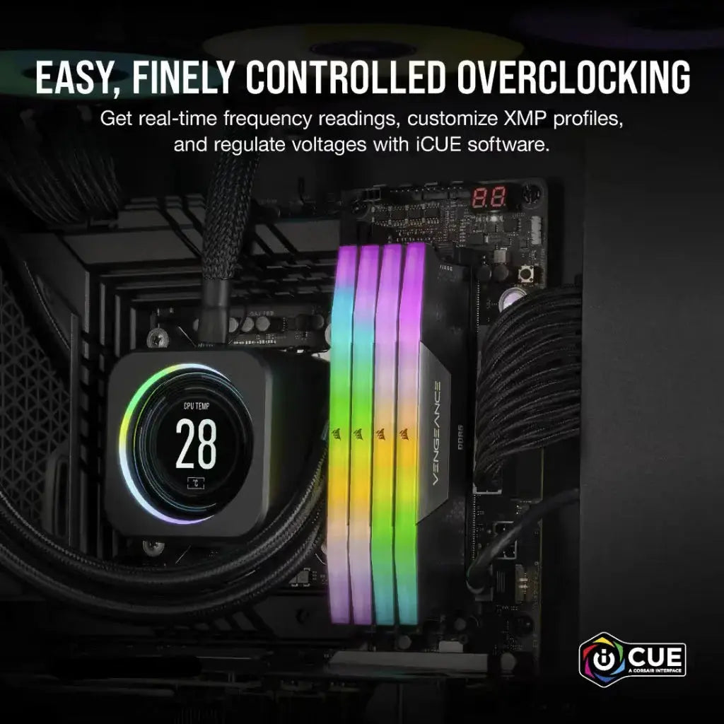 CORSAIR VENGEANCE 96GB (2x48GB) DDR5 RGB DRAM 6400MHz CL32 Desktop Memory