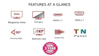 LG 19M38HB 19" HD 60Hz TN Panel LED Office Monitor