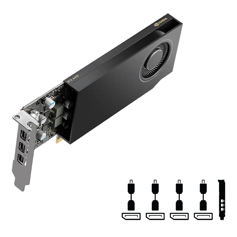 PNY NVIDIA RTX A400 4GB GDDR6 64-Bit Professional Graphics Card