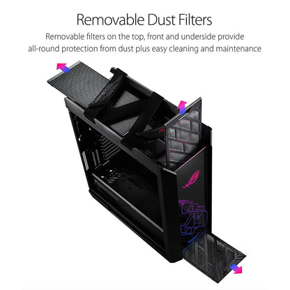 Asus ROG Strix Helios GX601 RGB Mid-Tower Cabinet with 4 Pre-Installed 140mm Fans and Gen 2 USB-C