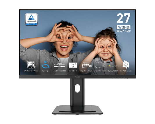 MSI PRO MP273QP E2 27" WQHD 100Hz 1ms Built-in-Speakers IPS Business Monitor