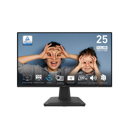 MSI PRO MP252 25" FHD 100Hz 1ms Built-in-Speaker Business IPS Monitor