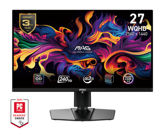 MSI MAG 271QPX QD-OLED E2 27" WQHD 240Hz 0.3ms Gaming Monitor