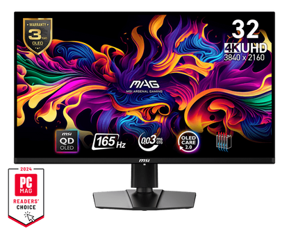 MSI MAG 321UP QD-OLED 31.5" 4K UHD 165Hz 0.3ms OLED Gaming Monitor
