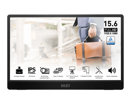 MSI PRO MP161 E2 15.6" Full-HD IPS 60Hz Portable Ultra-Slim with speaker Monitor