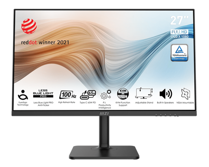 MSI Modern MD272XP 27" FHD 100Hz IPS Built-in-Speaker Monitor-Black