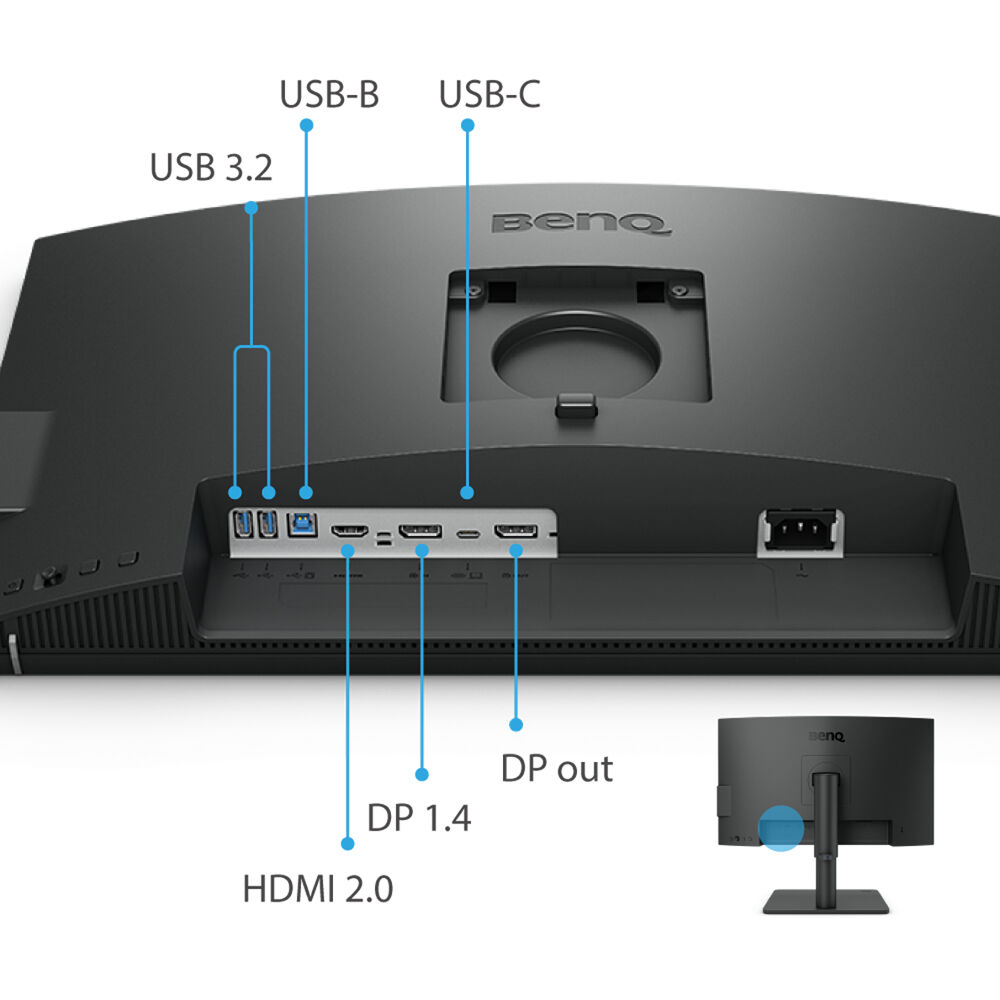 BenQ PD2705Q 27" 60Hz 2K QHD sRGB HDR10 USB-C Designer Monitor with Built-in Speaker