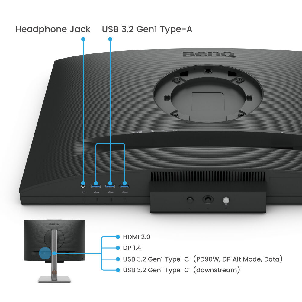 BenQ RD240Q 24.1” 60Hz 2560x1600 WQXGA USB-C Ergonomic Programming Monitor with Built-in Speaker