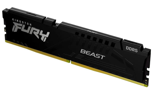 Kingston Fury Beast 16GB DDR5 RAM 5600MHz CL40 UDIMM Desktop Memory - Black