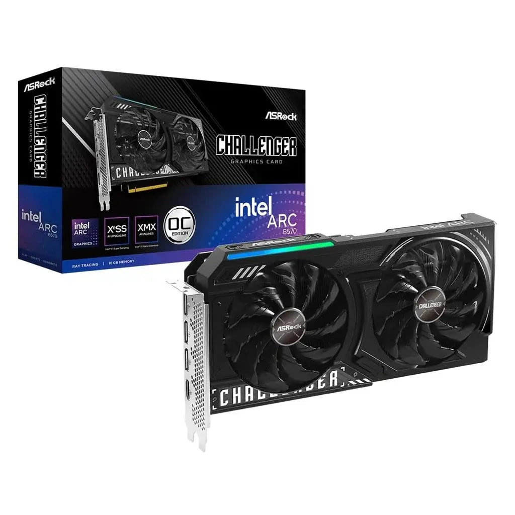 ASRock Intel Arc B570 Challenger 10GB OC GDDR6 160-Bit Graphics Card