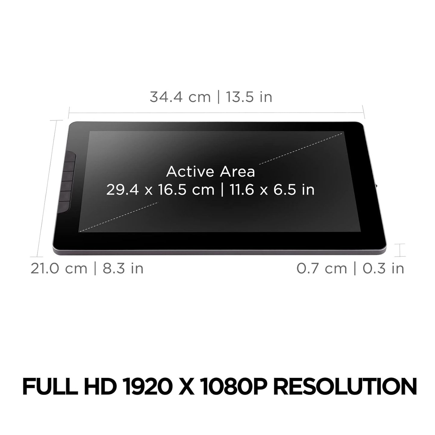 ViewSonic ID1330 13.3" 1080p FHD USB Type-C Laminated Screen ViewBoard Pen Display Graphics Tablet