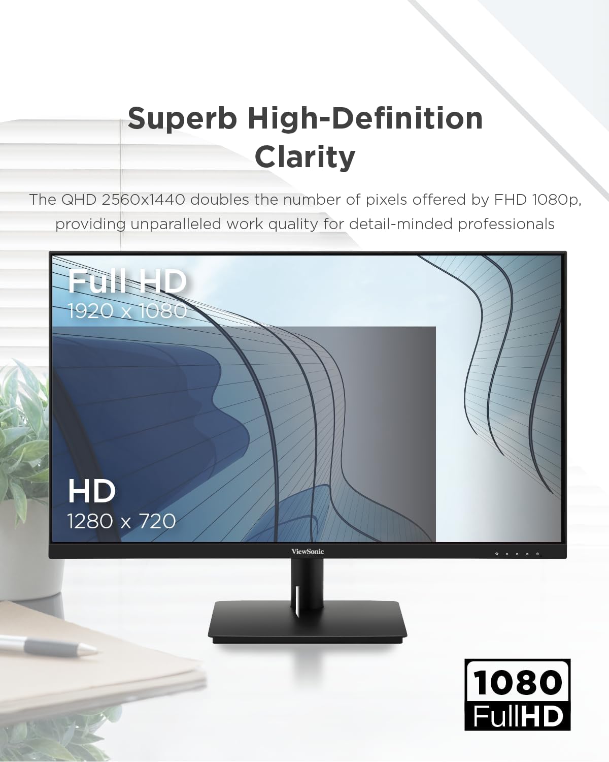 ViewSonic VA240-H 24" 100Hz 1080p FHD SuperClear IPS Panel Anti-Glare Monitor