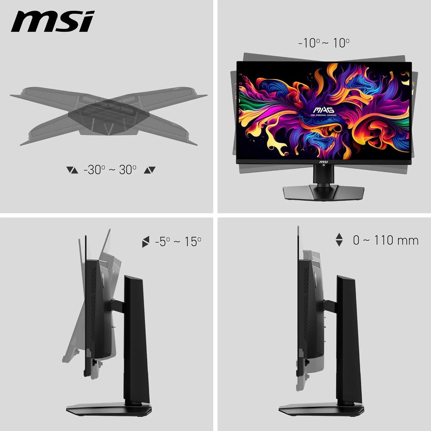 MSI MAG 321UP QD-OLED 31.5" 4K UHD 165Hz 0.3ms OLED Gaming Monitor