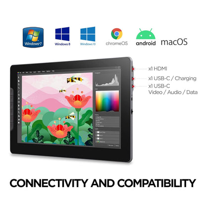 ViewSonic ID1330 13.3" 1080p FHD USB Type-C Laminated Screen ViewBoard Pen Display Graphics Tablet
