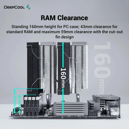 DeepCool AK620 High Performance 120mm PWM Fans Dual-Tower CPU Air Cooler