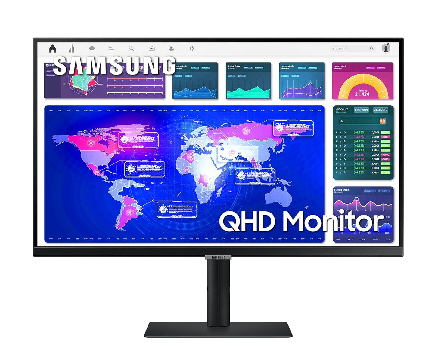 Samsung 27-inch(68.47cm) QHD Monitor, IPS, Bezel Less Design