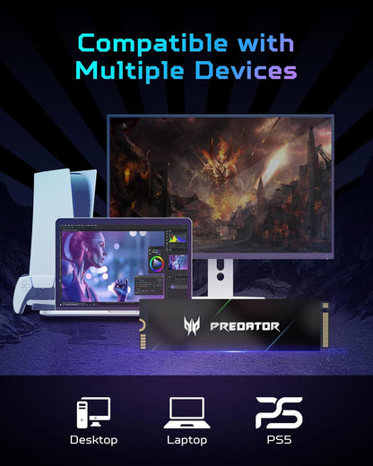 Acer Predator GM7000 2TB M.2 NVMe Gen4 Internal SSD