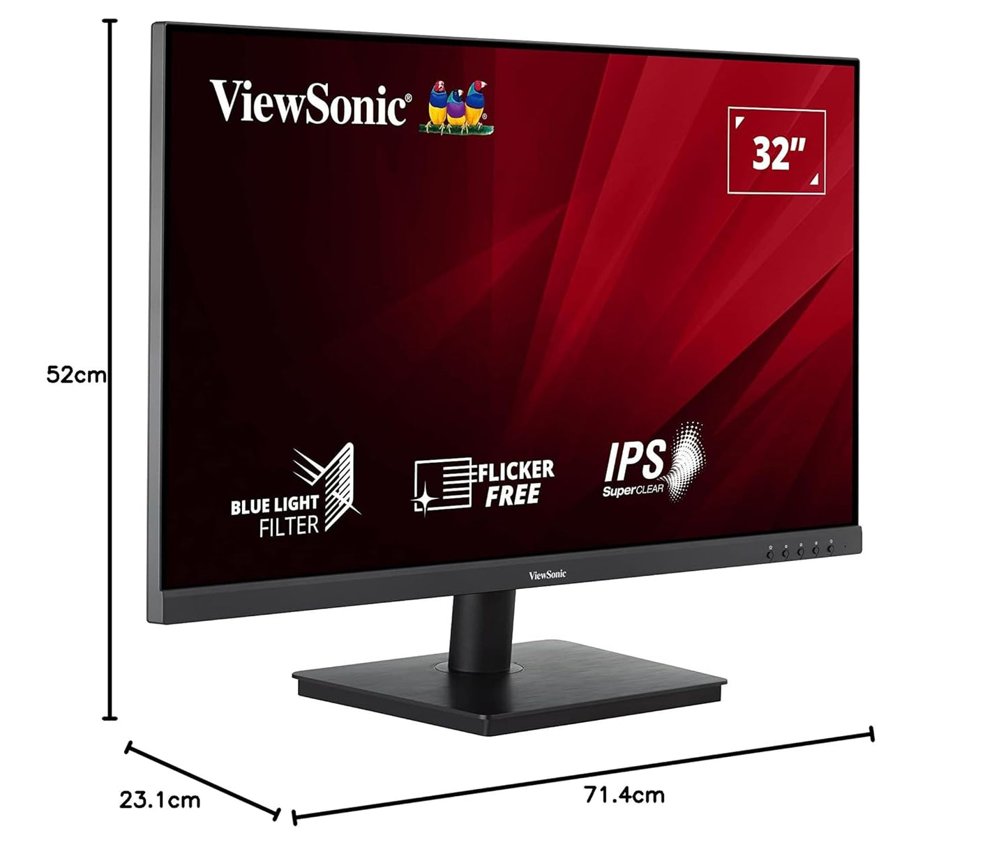 ViewSonic VA3209-MH 32" 1080p FHD 75hz IPS Panel Monitor with Built-In Speakers