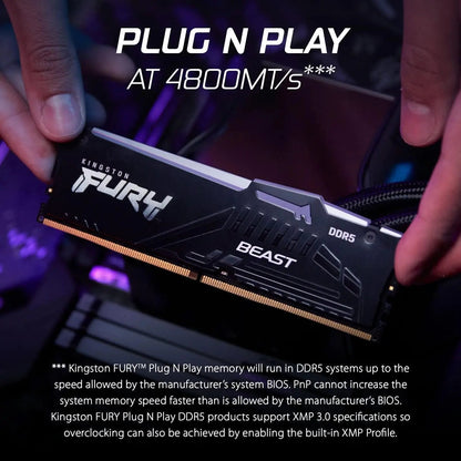 Kingston Fury Beast RGB 16GB DDR5 5600MHz CL40 DIMM Gaming Desktop Memory - White