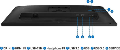 Samsung 24 inch Flat Monitor With USB type-C and Ergonomic Design (S24A400UJW)