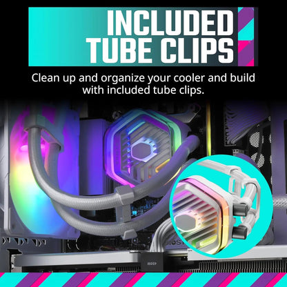 Cooler Master MasterLiquid 360 ATMOS ARGB 360mm Close-Loop AIO CPU Liquid Cooler - White