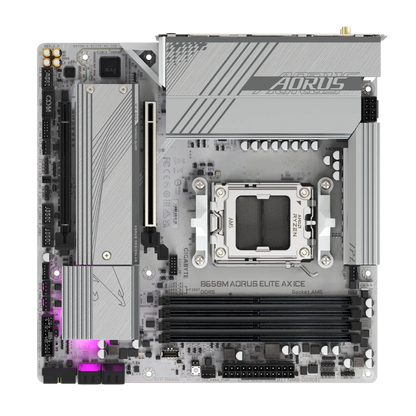 GIGABYTE B650M AORUS ELITE AX ICE AMD AM5 Socket DDR5 Micro ATX Motherboard